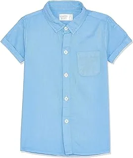 lovely land Boys Baby Boy Button Down Shirt - Baby Blue Button Down Shirt