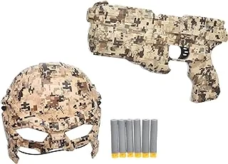 Plastic Military Series Game Contains Face Mask With Shotgun And Bullets Add More Entertaining For Kids Set Of 10 Pieces - Multi Color