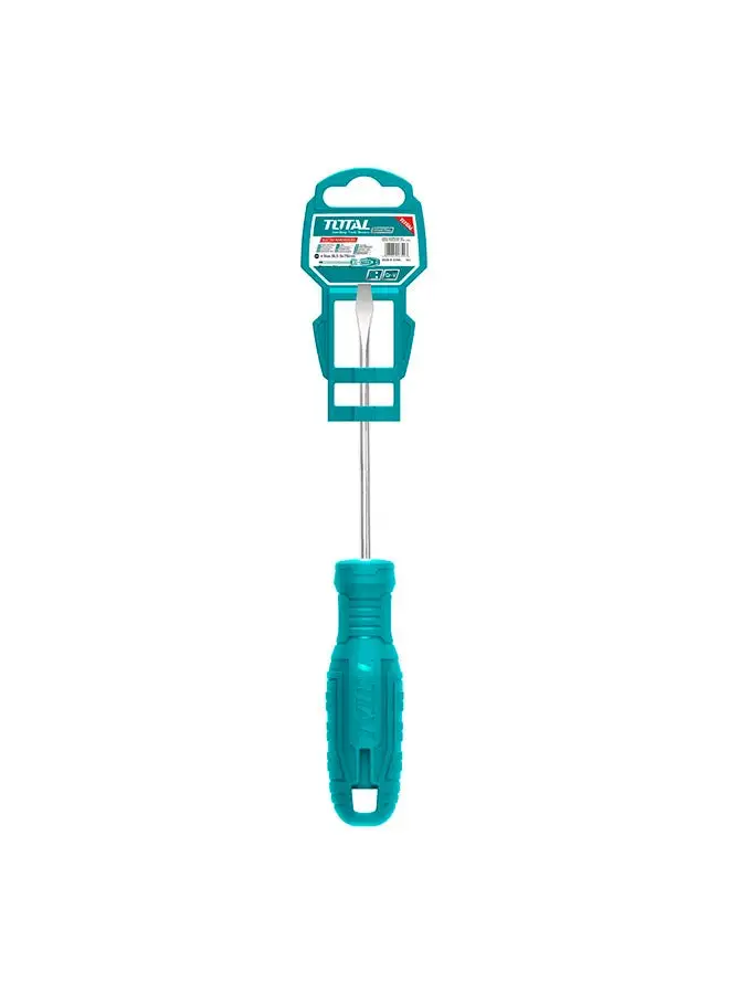 TOTAL Slotted Screwdriver Teal / Grey 6.5x125mm