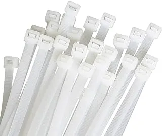 Zip Ties Heavy Duty 10 CM Cable Ties 20pcs, Nylon Self-Locking Strong Outdoor Wire Ties Wraps with 120 Pounds Tensile Strength - White