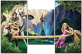 Tableau children Rapunzel 3 pieces, 90 x 60, Wood MDF