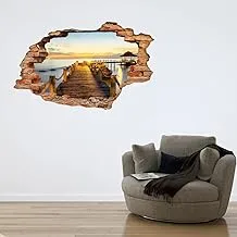 The Bridge and Sunset Decorative Vinyl Landscape Sticker (60 x 90cm)