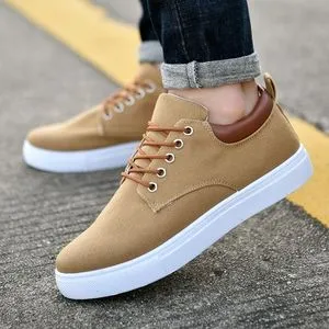 Fashion Men's Casual Shoes Breathable Sneakers Khaki