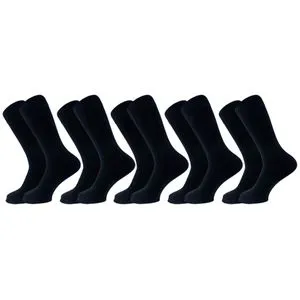 جوارب Sam Socks للرجال كلاسيكية باللون الأسود، 5 قطع