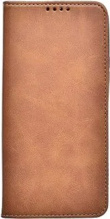 KAU High Quality Leather Flip Cover With Robust Protection Against Drops Impacts For Xiaomi Poco F4 - Camel