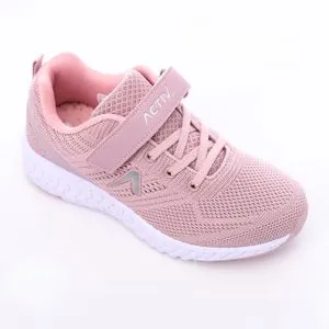 Activ Double Closure Nude Pink Kids Sneakers