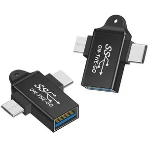 محول OTG الأصلي 2 في 1 من النوع C Micro USB 3.0 OTG محول محول