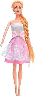 Elnada High Quality Barbie doll with dress For Kids, Gift,fun and entertainment - Multi Color