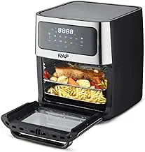 RAF Essential Air fryer R.5340, 1800 Watt, 14 Liter, 220v, 50Hz, Silver