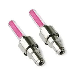 2Pcs LED Light Valve Cap Universal Decorative-Pink