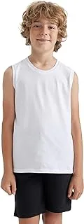 DeFacto Boys Regular Fit Round Neck Sleeveless Basic T-shirt