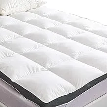 BedNHome Small Double Size, Fiber,Solid Pattern, White - Mattress Toppers