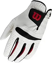 Wilson Men's Golf Glove, Size: ML, Left hand, MLH, White, Feel Plus, WGJA00064ML