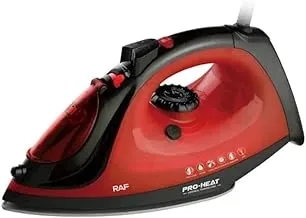 RAF Steam Iron R.1245R, 1800 Watt, 220v, 50Hz, Red