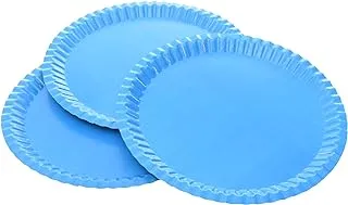 accessories shop Pressed paper Dessert Dishes With Simple Design And Raised Edges For Party Set Of 10 Pieces - Light Blue