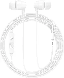 Tingwode SM-10 Wired Music Earphone Simple Design Containing HD Stereo Sound With Microphone And Answer Calling Function Practical For Mobile Phones 1.2 Meter - White