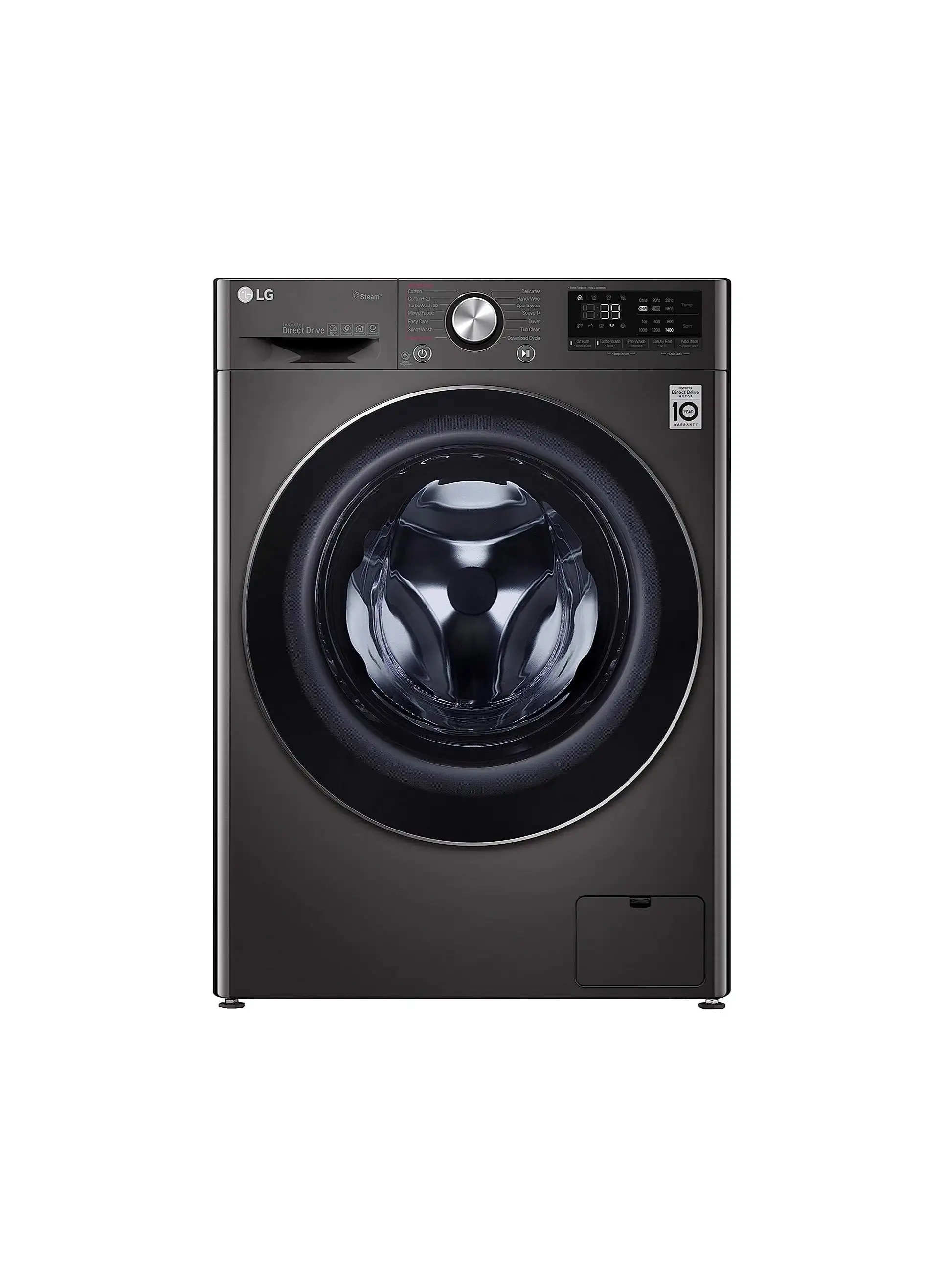 Lg Vivace Washing Machine , With AI Wash, AIDD technology 10 kg F4Y5RYGYJV Black