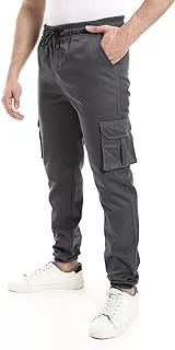 CAESAR Mens Solid Gabardine Cargo Pants Solid Gabardine Cargo Pants