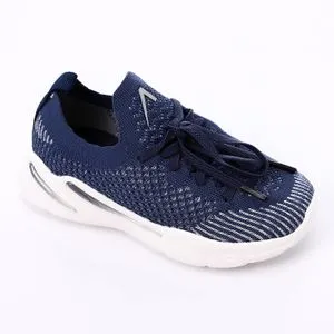 Activ Kids Navy Blue & White Lace Up Sneakers