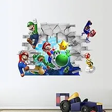 Mario Cartoon Character Wall Sticker Diy Wall Paper Children's bedroom Living Office Decoration Can Remove The Wall Poster Home Decor-198qz