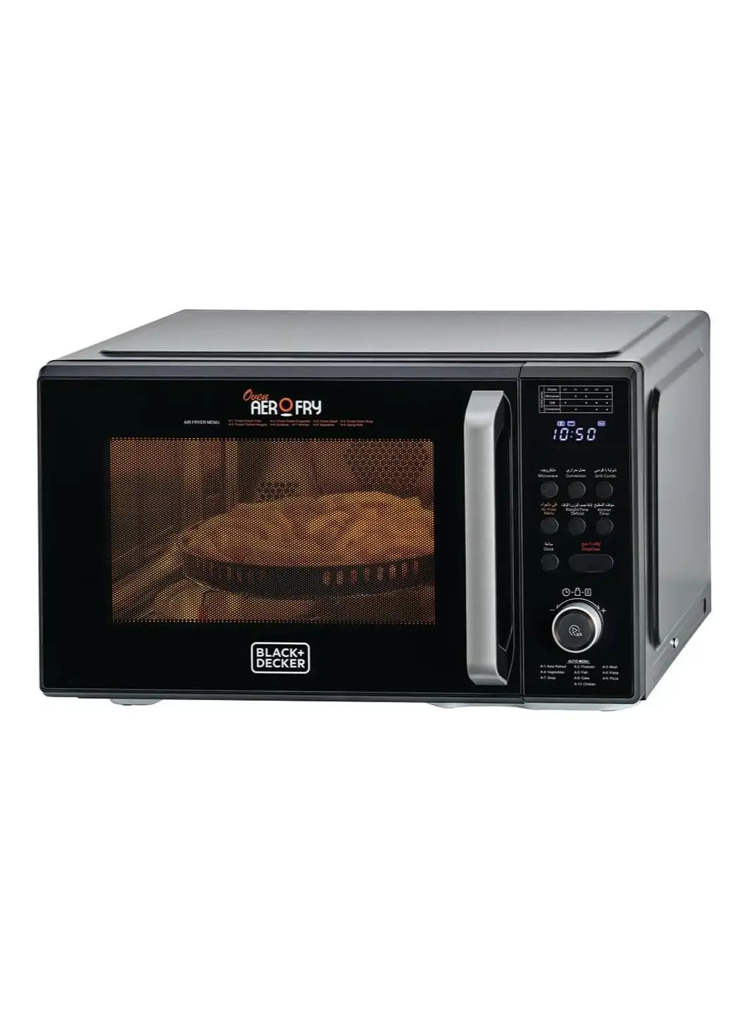 BLACK+DECKER 4-in-1 Digital Microwave Oven with Air Fryer, Grill & Convection 29 L 1000 W MZAF2910-B5 Black