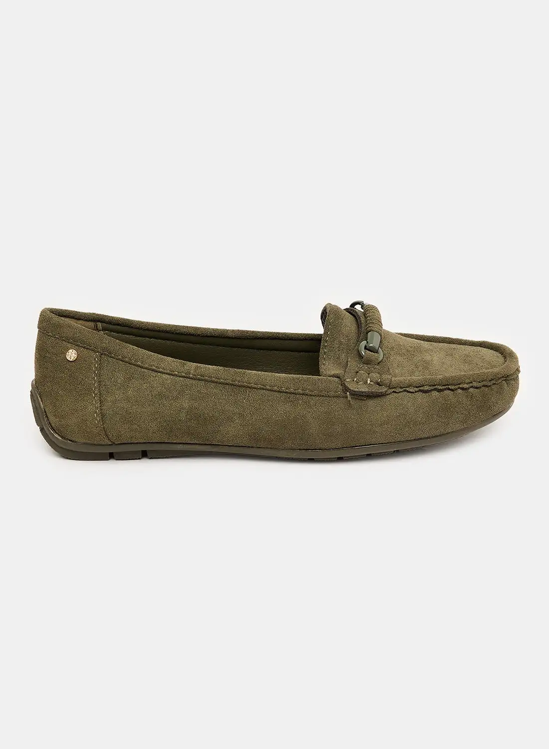 DejaVu Square Toecap Shape Slip On Suede Loafer