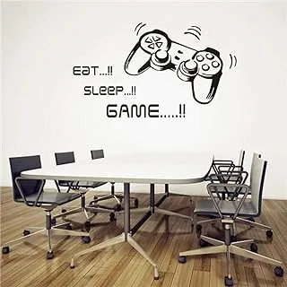 EAT SLEEP GAME Joystick Wall Sticker Art Wallpaper Vinyl Wall Decal for Boys Room Play Room Decoration