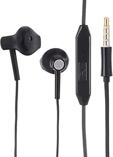 Tingwode D507 Metal HD Stereo Sound Earphone With Microphone And Comfortable Wearing Design Practical For Mobile Phones 1.2 Meter - Black