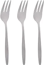 Zinnia Stainless Steel Classy/Mirror Sweet Forks 3-Piece Set, Multicolor