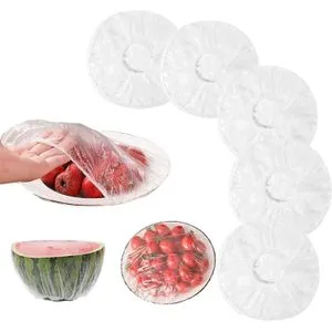 Fresh Keeping Bags Food Cover 100pcs, Reusable Bowl Covers Stretch Lids For Food Containers, Elastic Food Storage Covers For Meal Prep Dish Plate Plastic Covers Family Outdoor Picnic Transparent