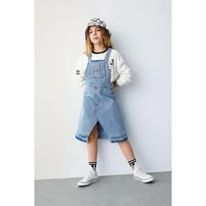 Defacto Girl Sleeveless Denim Jump Suit.