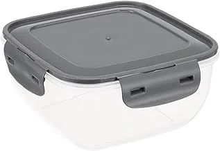 Bager Cook&Lock Colored Cover Square Storage Container 1500 Ml (Std), grey