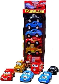 Cars Super Racing Toy With 6 pcs For Boys - Multi Color