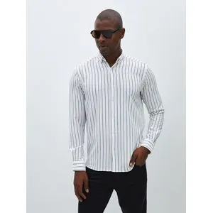 LC Waikiki Slim Fit Long Sleeve Striped Men's Shirt