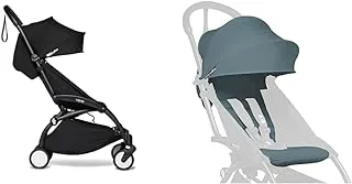 Babyzen YOYO2 Pram Frame, Black and Aqua Color Pack 6+