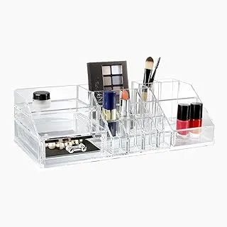 HEC Cosmetic Organizer with Drawer, Clear