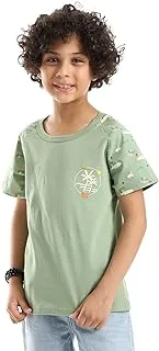 lovely land Boys jade green half sleeve shirt Modern