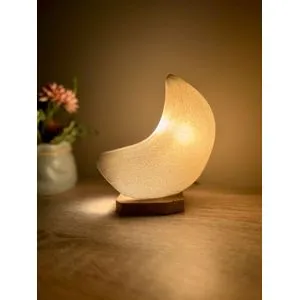 Rock Salt Lamp, Crescent (light Warm)