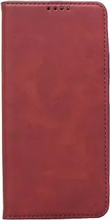 KAU High Quality Leather Flip Cover With Robust Protection Against Drops Impacts For Mi 11T / 11T Pro - Maroon