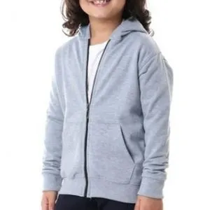 Kids Zipper Sweatshirt - Light Gray