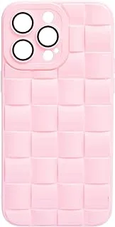 Fit 360 High Quality Glittery Back Cover With 360 Degree Full Body Protection For Iphone 13 Pro Max - Pink