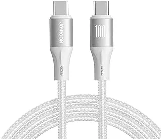 Joyroom SA25-CC5 Light-Speed Series 100W Fast Charging Data Cable (Type-C to Type-C) 1.2m-White