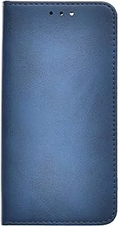 KAU High Quality Leather Flip Cover With Robust Protection Against Drops Impacts For Iphone 14 Pro - Navy