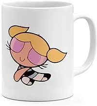 Cute Girl Power Puff 11oz Coffee Mug Cute Classic Cartoon Power Puff girl 11oz Ceramic Novelty Mug