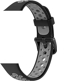 Generic Silicone Sport Smart Watch Strap Replacement For Huawei Honor Band 8 (Black & Pencil)