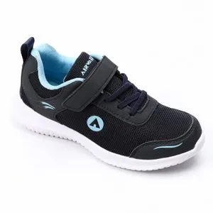 Air Walk Velcro Closure Canvas Girls Sneakers - Shades Of Blue