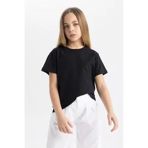 Defacto Girl Regular Fit Knitted Short Sleeve Body