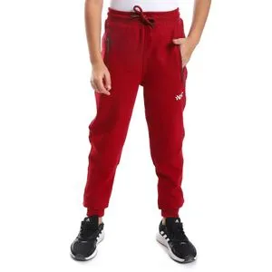 AlNasser Comfy Elastic Waist Boys Pants - Dark Red