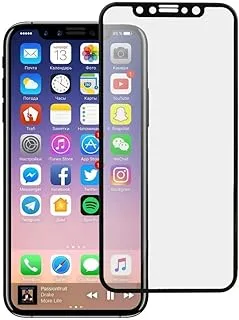 Apple iPhone X, AKD Full Screen 5D Tempered Glass Screen Protector - Black