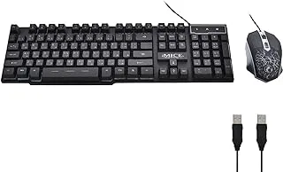 Imice KM-680 Keyboard Waterproof With Mouse And Colorful Back Light For Gaming - Black White